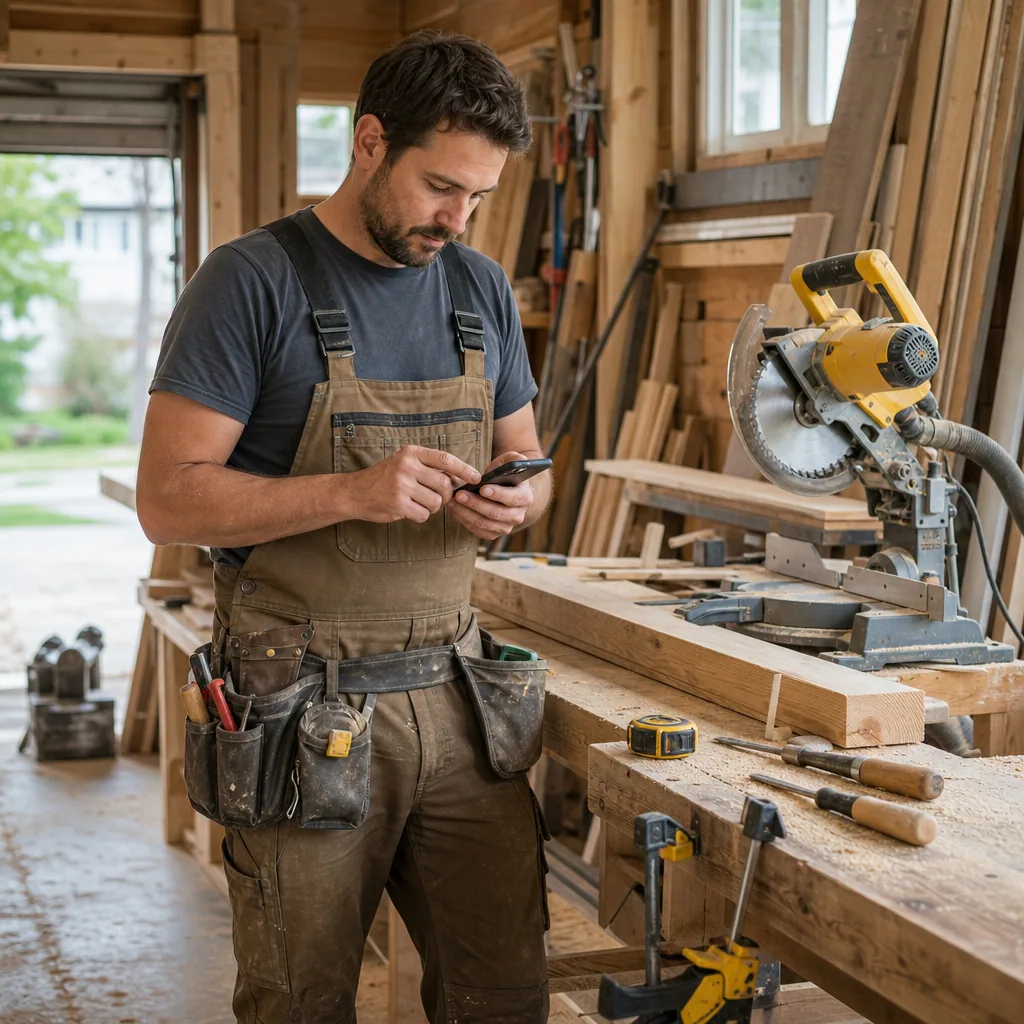 Small solo business owner handling everything alone